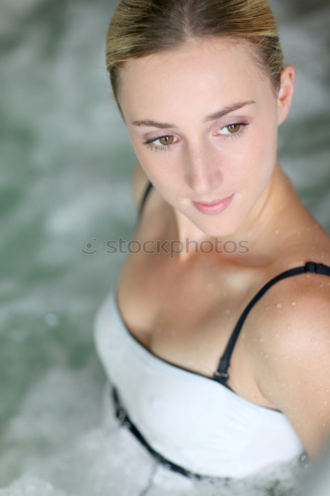 Similar – Image, Stock Photo Young woman in swimming pool