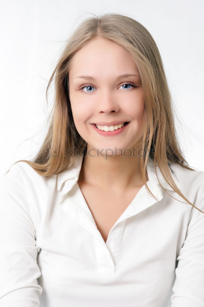 Similar – Image, Stock Photo Smiling red haired Woman Looking at Camera