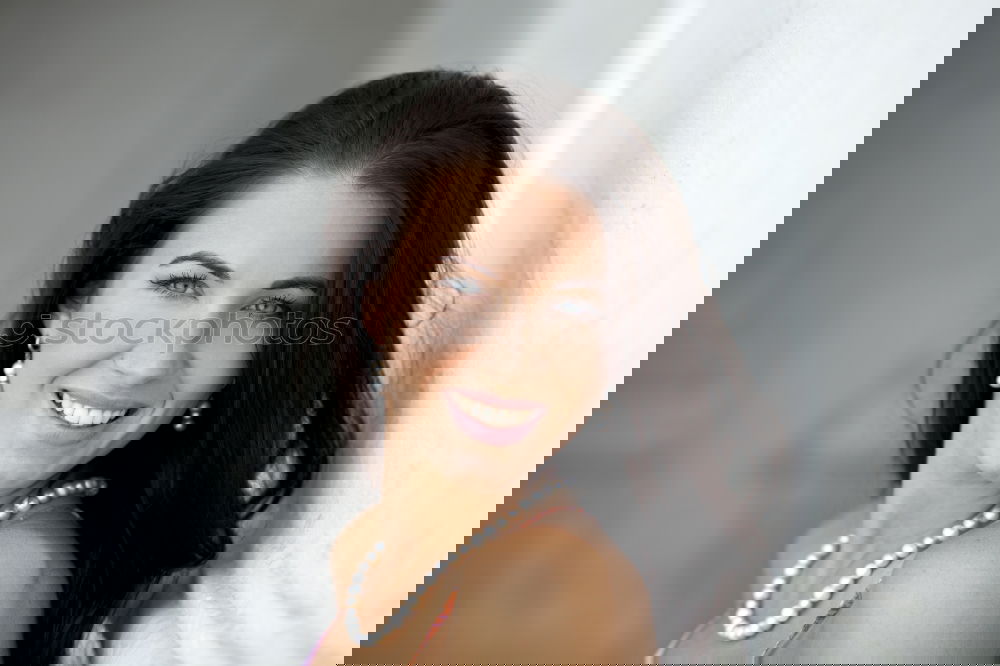 Similar – Image, Stock Photo Yooung woman smiling mext to urban wall