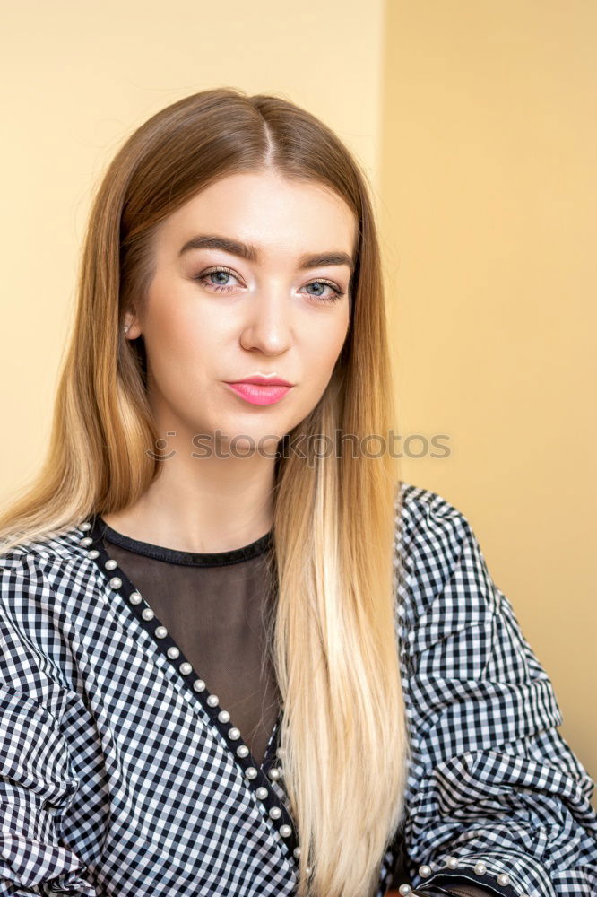 Similar – Image, Stock Photo Blonde woman with nose piercing