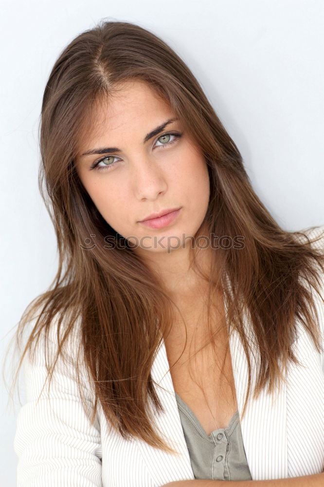 Similar – Young beautiful girl looking anxious