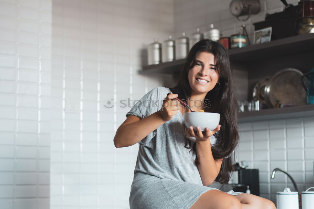 Similar – Image, Stock Photo Beautiful model with cup of coffee and smartphone