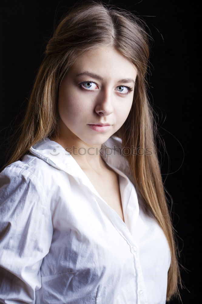 Similar – Image, Stock Photo left ajar Beautiful Face