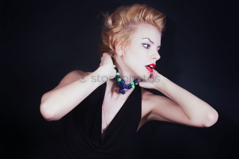 Similar – Image, Stock Photo Studio portrait of a young redhead woman