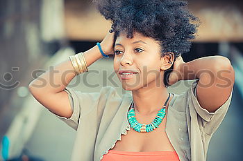 Similar – Image, Stock Photo Stylish black woman on street