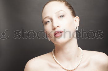Similar – Image, Stock Photo Woman with pearl necklace