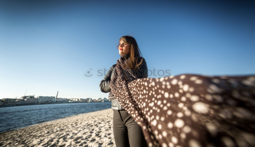 Similar – Girl posing in the sunset