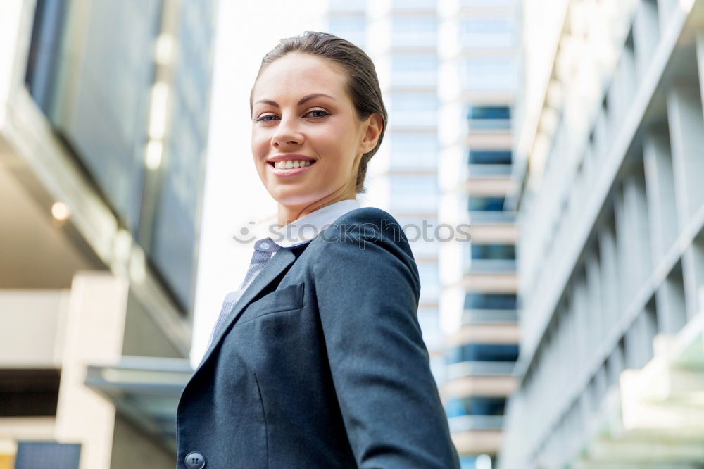 Single confident and attractive female businesswoman