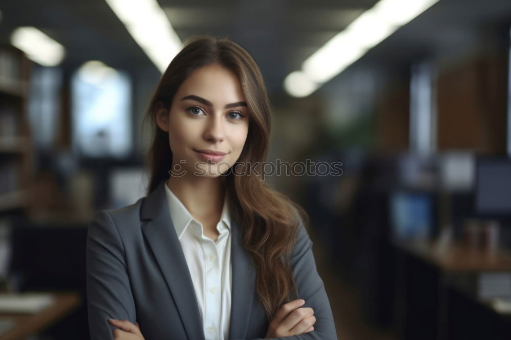 Similar – Image, Stock Photo Elegant woman standing against dark background