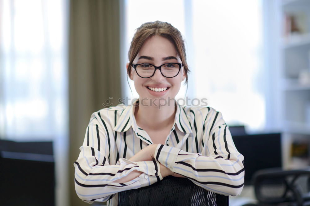 Similar – Image, Stock Photo Happy young blonde woman