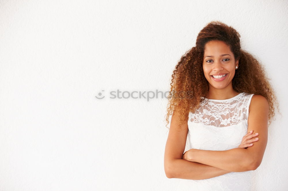 Similar – Young casual woman using her smartphone