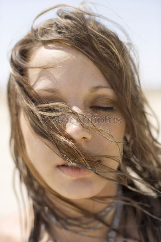 Similar – Image, Stock Photo Crazy self-portrait of a young woman