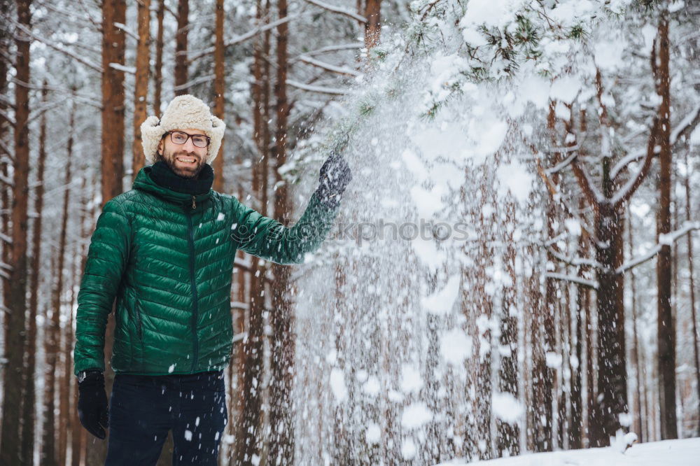 Similar – Image, Stock Photo Young beautiful woman in winter in the snow