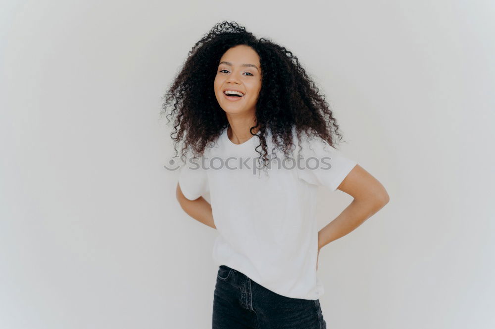 Similar – Image, Stock Photo A portrait of happy smiling young woman