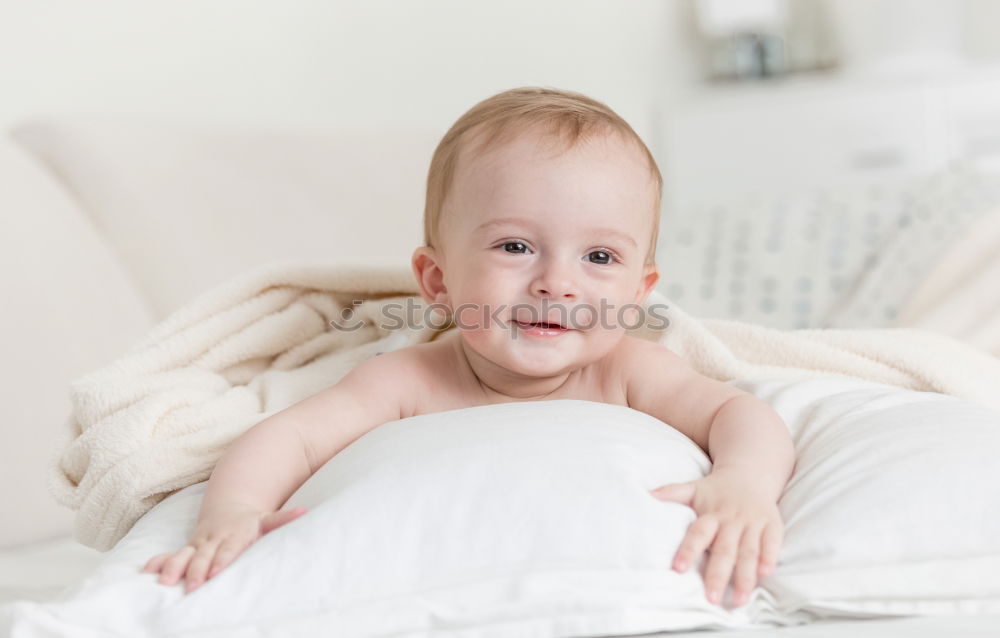 Similar – Cute Baby Girl Lying in the Crib