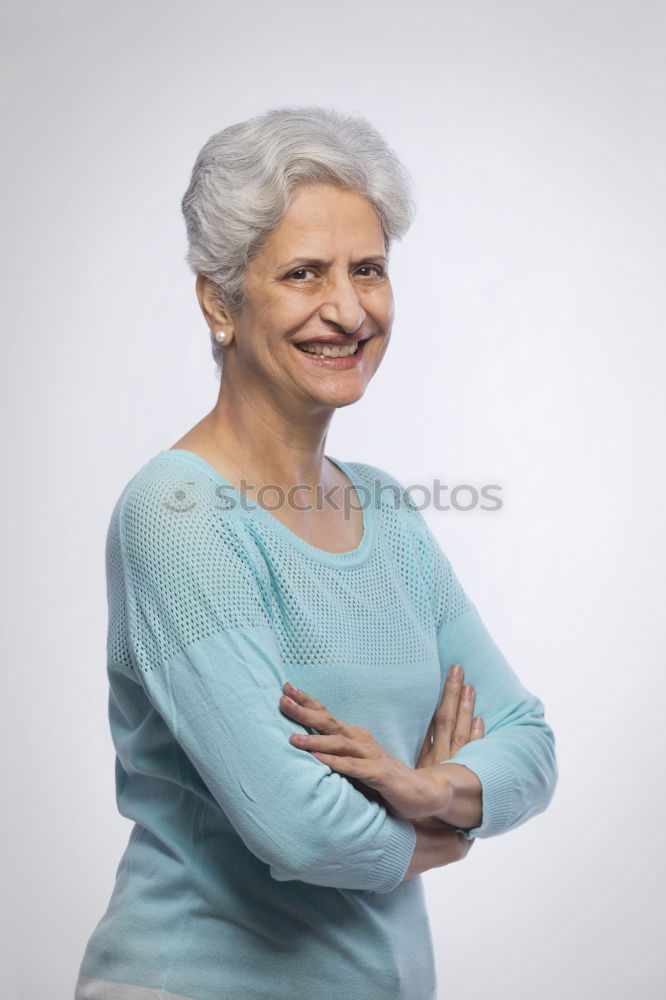 Similar – Image, Stock Photo happy mature woman in her sixties