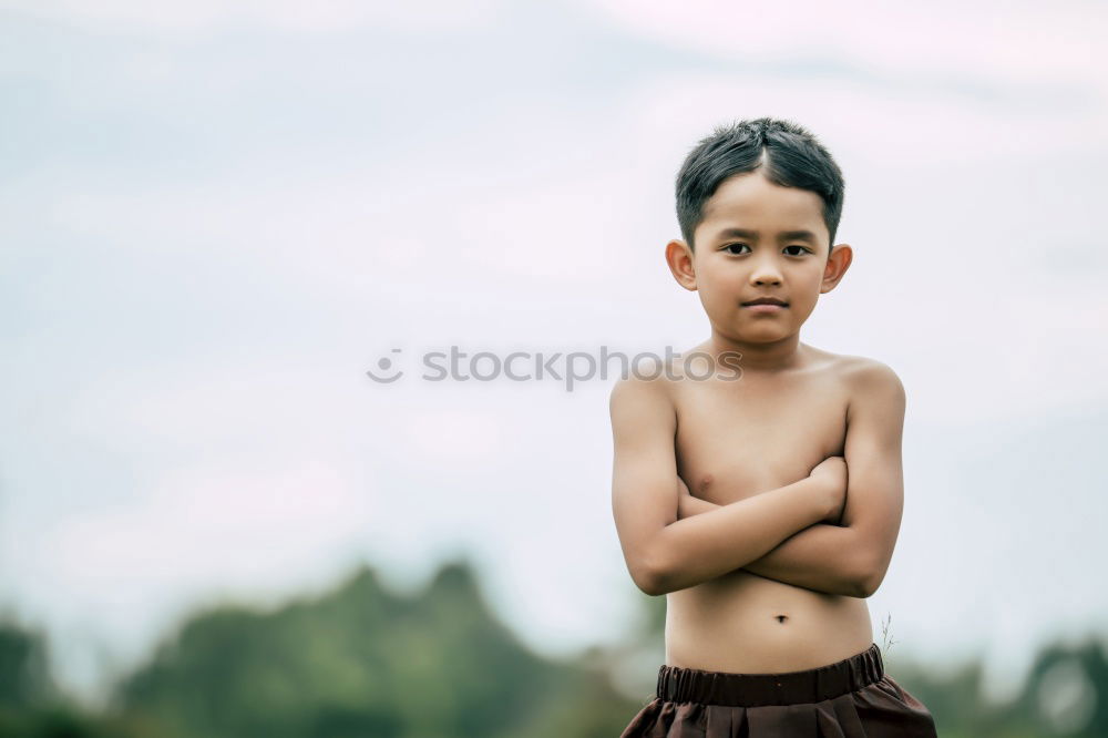 Similar – Image, Stock Photo Cute kids have fun on the sandy beach in summer