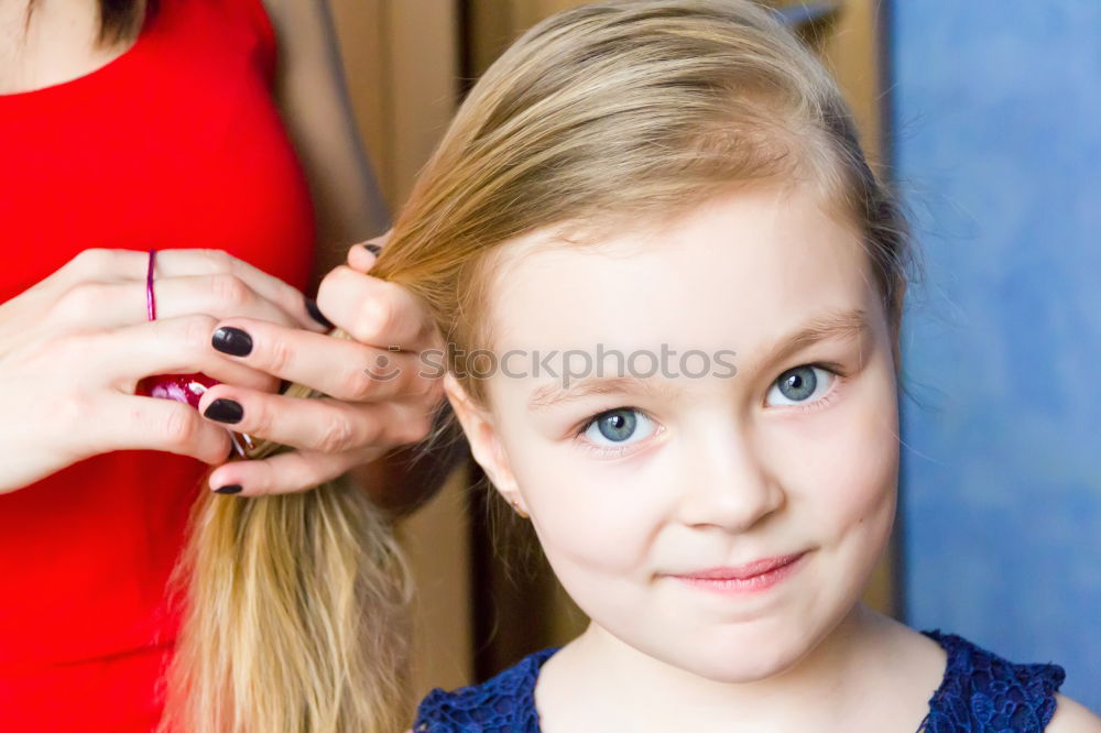 Image, Stock Photo Cute girl with blond hair