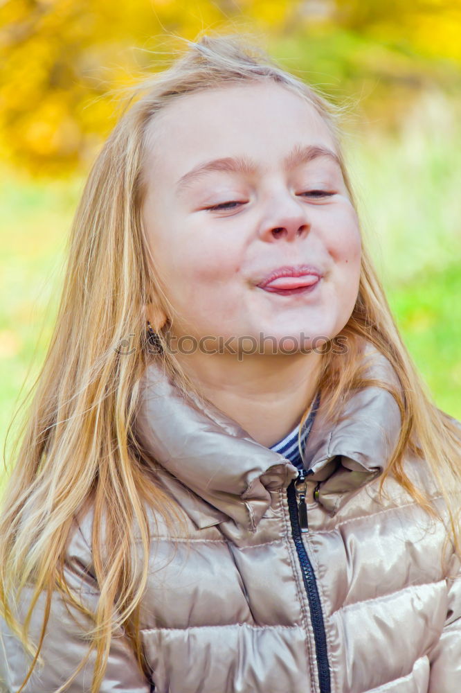 Similar – Image, Stock Photo Cute kid against a yellow tree in autumn