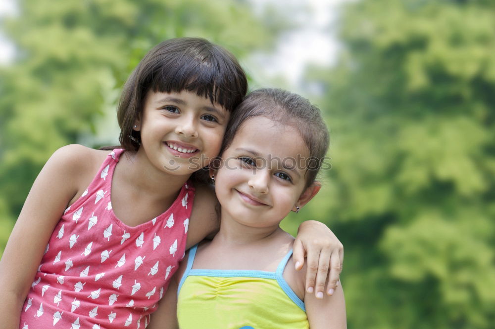 Similar – Portrait of a two little friends on a cruise at summer