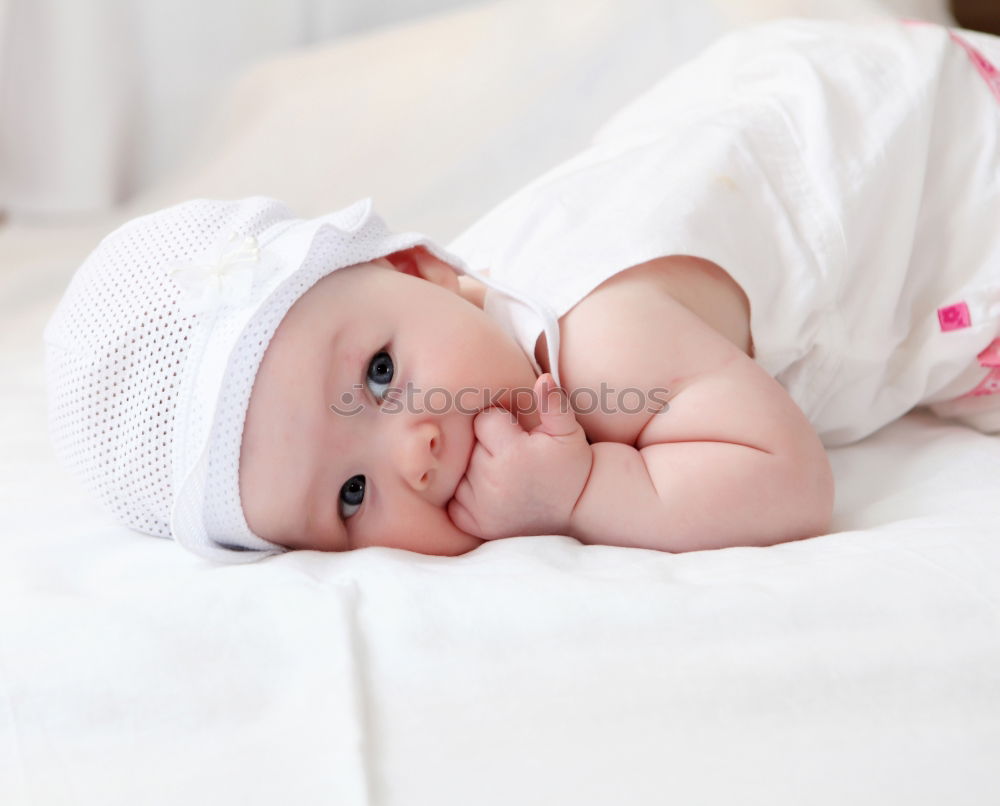 Similar – Image, Stock Photo Portrait of a newborn baby sleeping