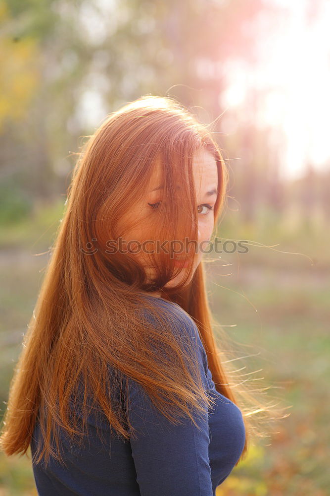 Similar – Image, Stock Photo Wind in your hair