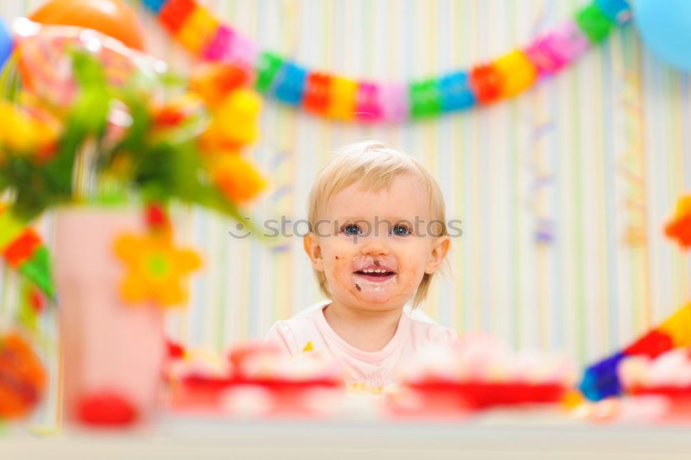 Similar – Image, Stock Photo Happy baby playing with toy blocks.