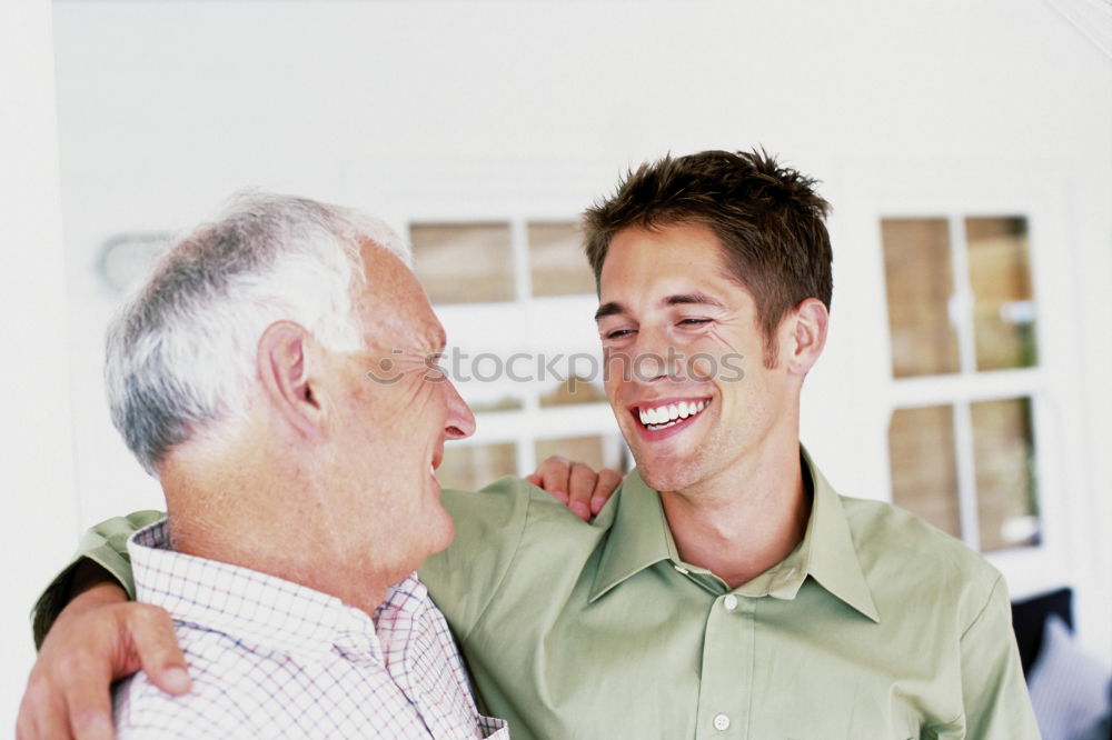 Similar – young man and old woman going for a walk