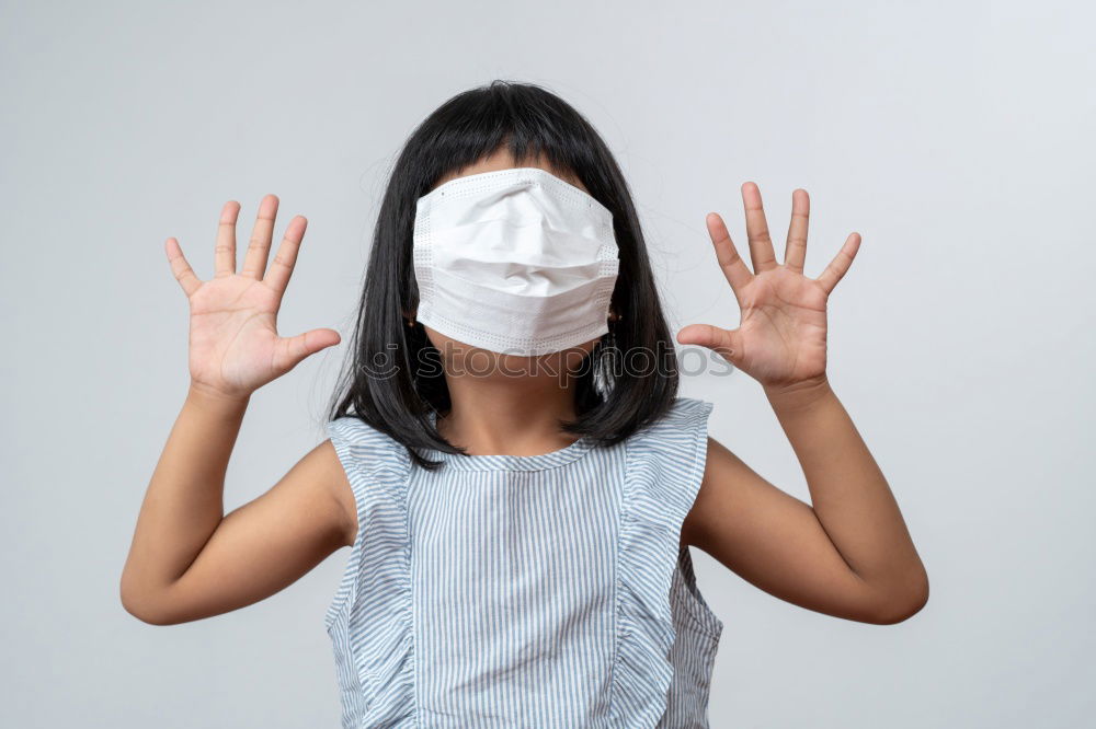 Similar – Foto Bild Niedlicher kleiner Junge in medizinischer Maske
