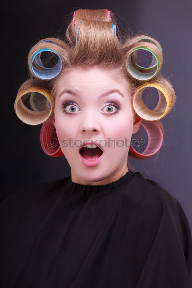 Similar – Image, Stock Photo Young punk woman screaming