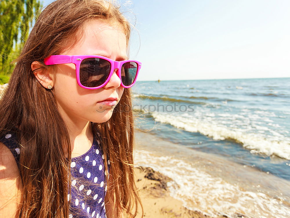 Similar – Image, Stock Photo Young girl sitting on jetty over the lake and dipping feet in water on sunny day in the summertime