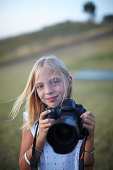 Similar – Image, Stock Photo Happy boy with camera