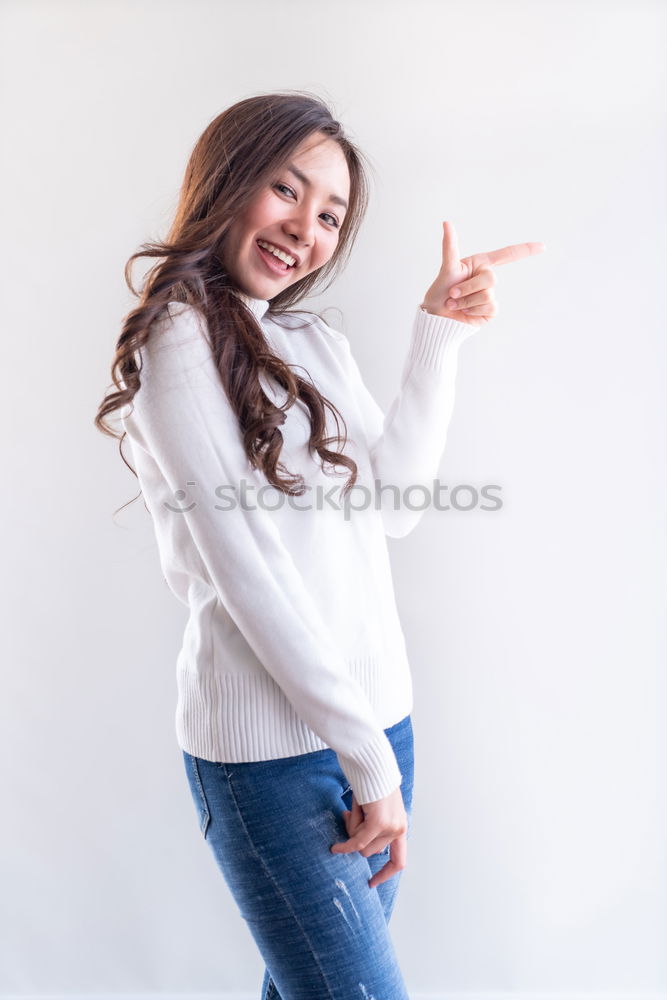 Similar – Image, Stock Photo young woman in urban background wearing casual clothes