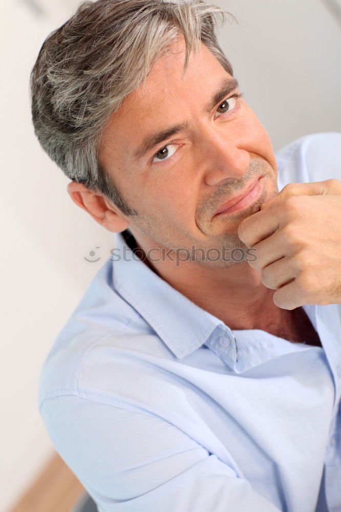 Similar – Image, Stock Photo Young man with bunch of flowers in hands