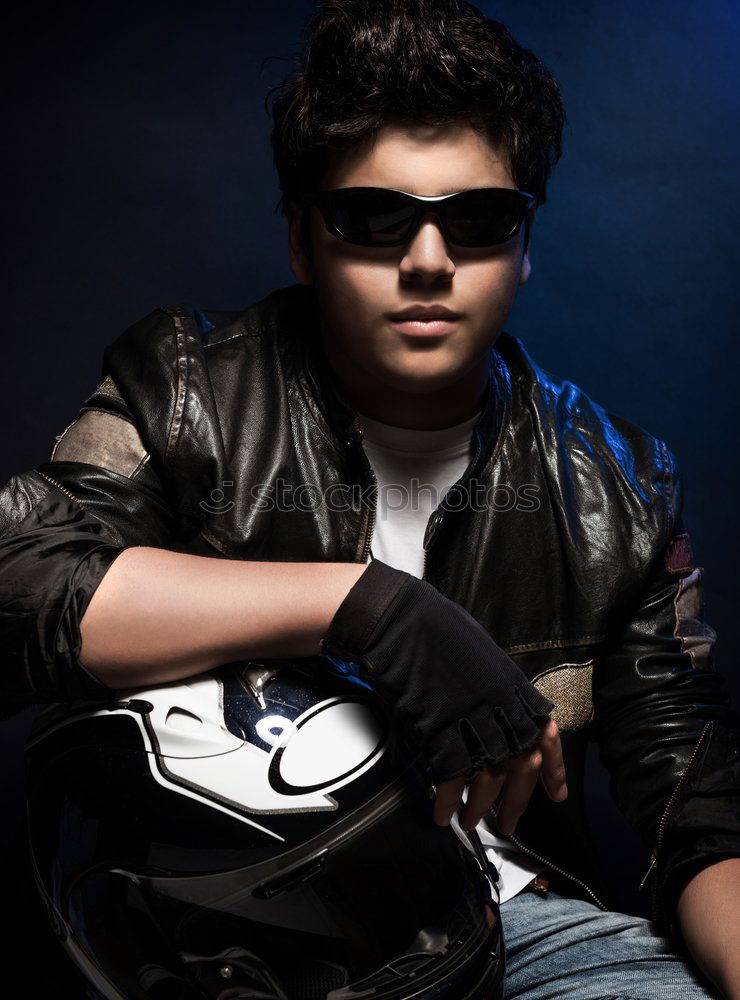 Similar – Image, Stock Photo Young man over a brick wall