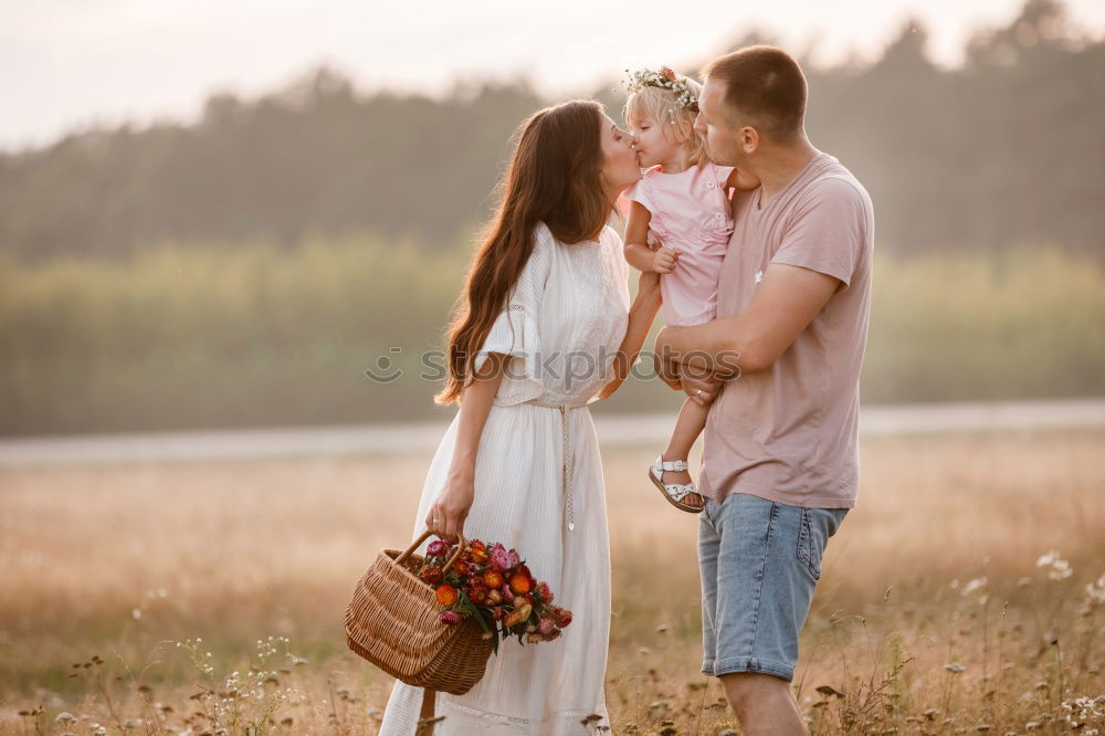 Similar – Image, Stock Photo Happy lesbian couple with child