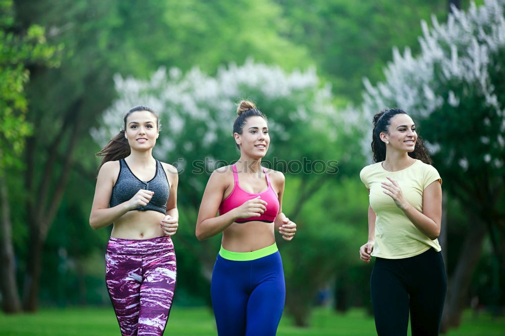 Similar – Four Healthy Women after outdoor exercise