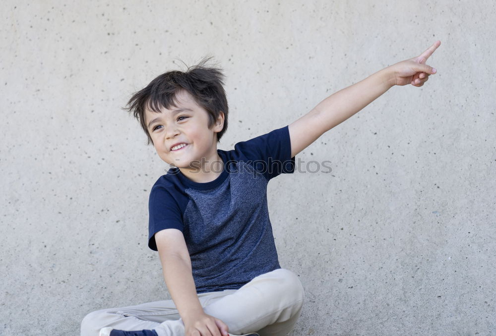 Similar – Image, Stock Photo Close-up of a teenage boy carrying skateboard and smiling