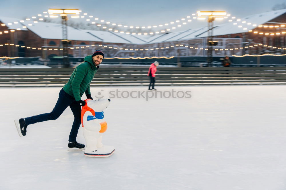 Similar – Lovely couple standing in the center of the rink