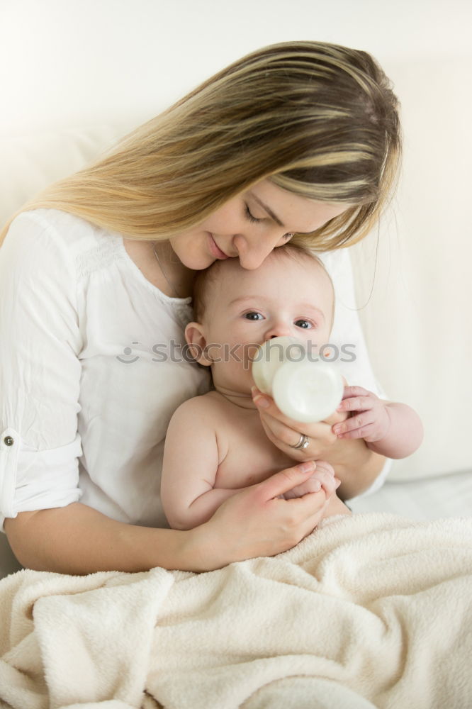 Similar – cute happy child girl relaxing at home on the bed