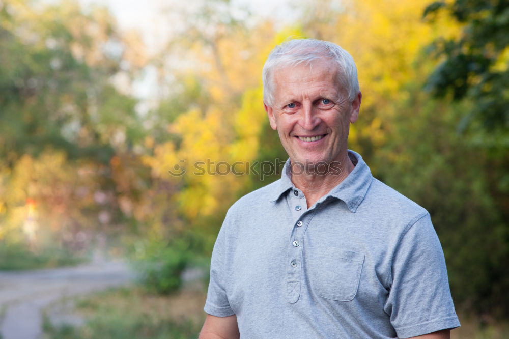 Similar – Image, Stock Photo Happy senior man looking at camera