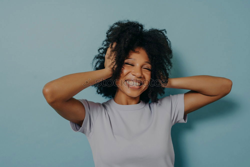 Similar – Ethnic woman making faces