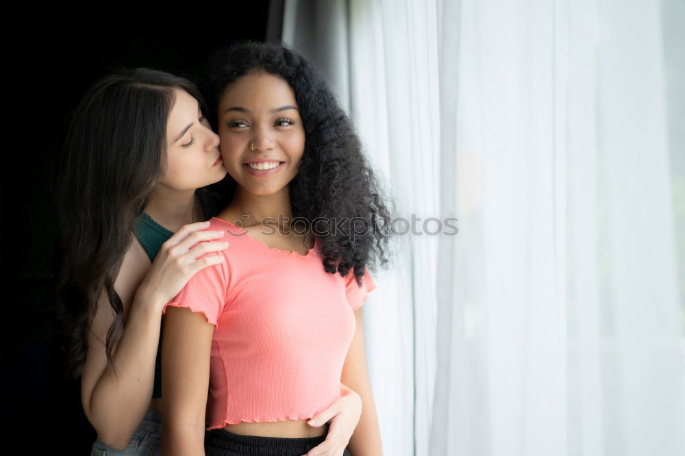 Similar – Female couple standing together