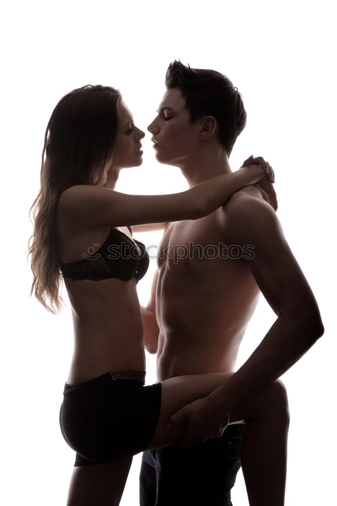 Similar – Image, Stock Photo Kissing man and woman