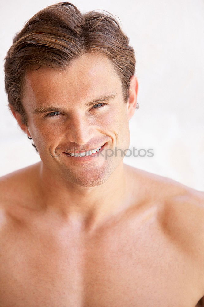 Similar – Image, Stock Photo Young man with bunch of flowers in mouth