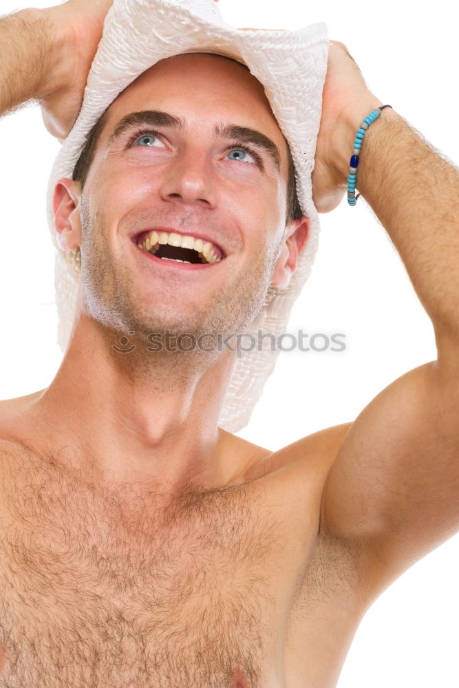 Similar – Image, Stock Photo Handsome young man drying himself