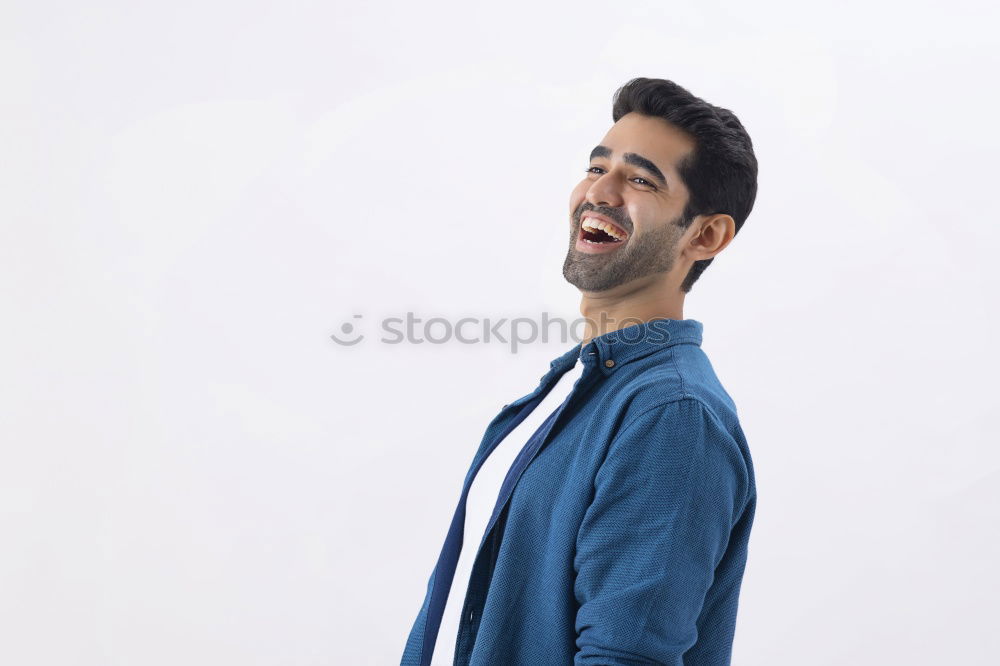 Similar – Image, Stock Photo young man with determined look