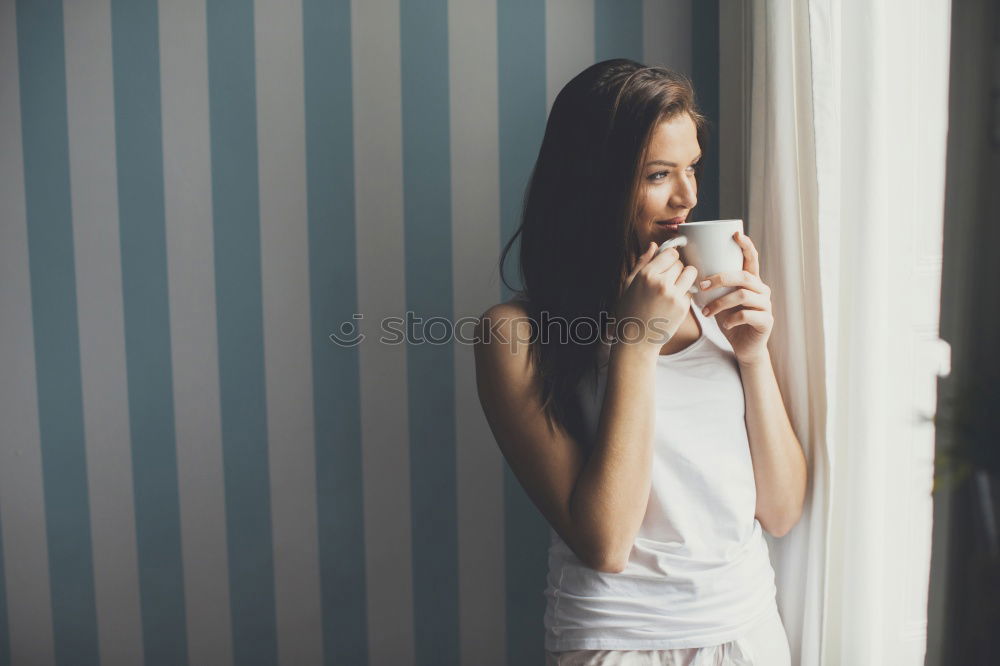 Similar – Image, Stock Photo toddler girl with pregnant mother at home