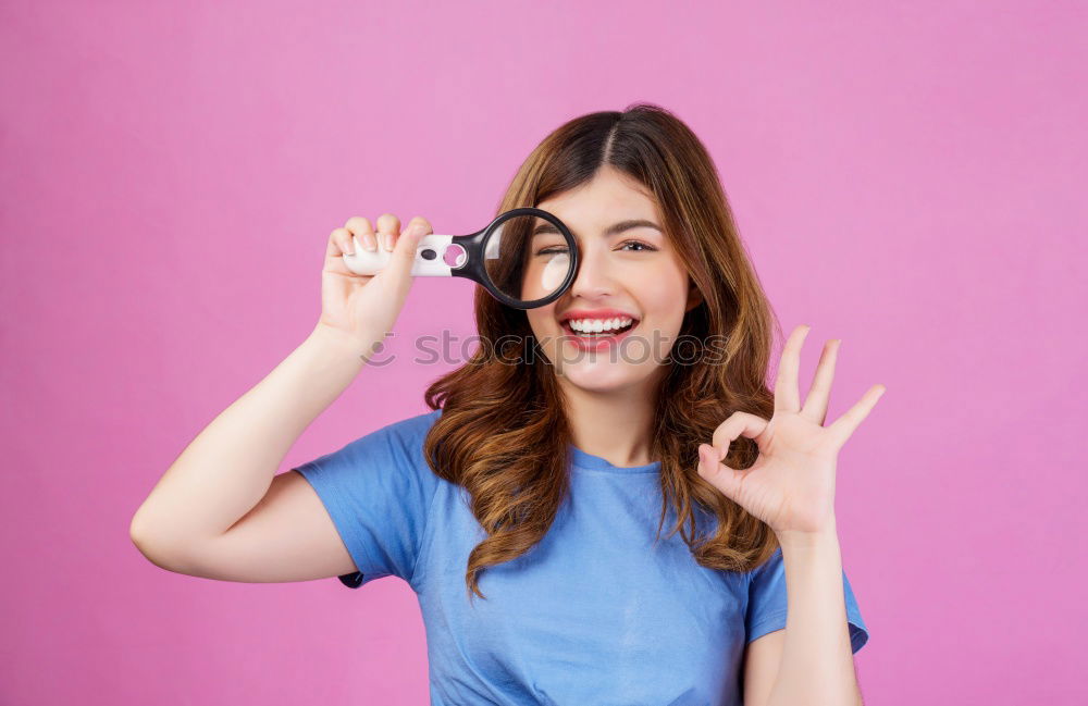 Similar – Delighted woman with eyes closed