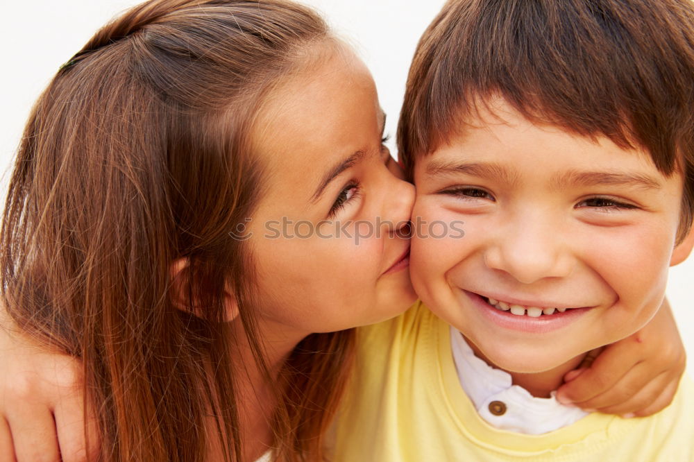 Similar – Image, Stock Photo Mother and son seated on a park